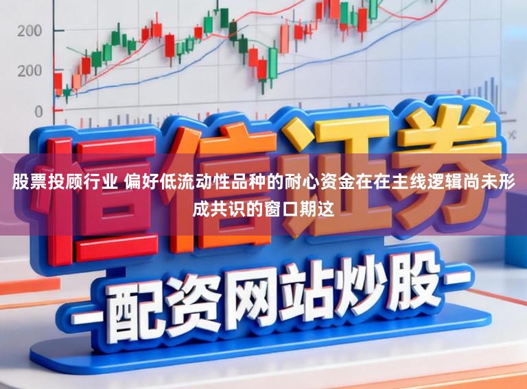 股票投顾行业 偏好低流动性品种的耐心资金在在主线逻辑尚未形成共识的窗口期这